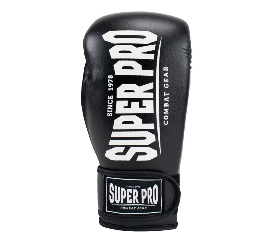 Super Pro Combat Gear Champ (Kick)bokshandschoenen, Zwart,Wit