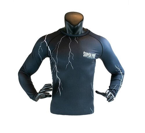 Super Pro Combat Gear Super Pro Combat Gear Compression Shirt Long Sleeve, Grijs,Zwart