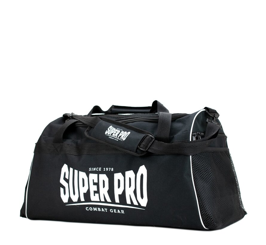 Super Pro Combat Gear Gym Sporttas Zwart/Wit Small, zwart - wit