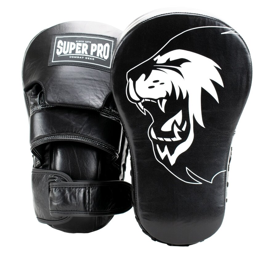 Super Pro Combat Gear Handmitts Long Curved Leder