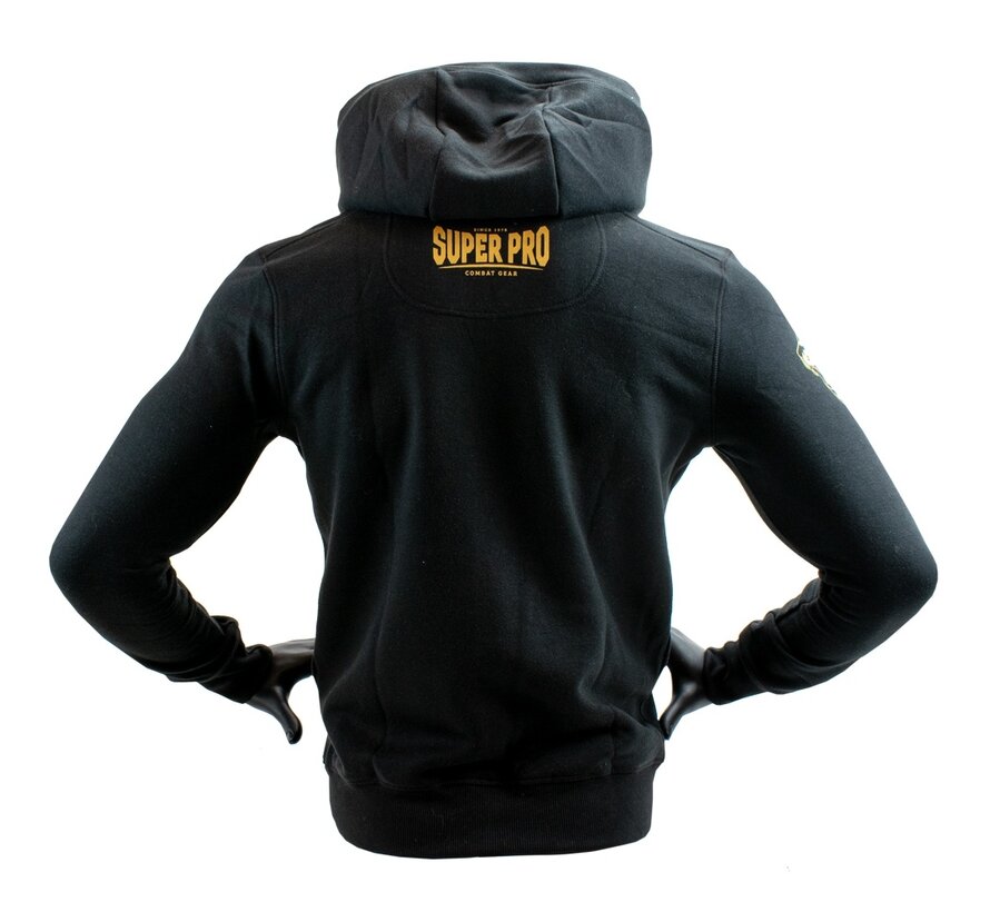 Super Pro Combat Gear Hoodie Met Rits S.P., Goud,Zwart