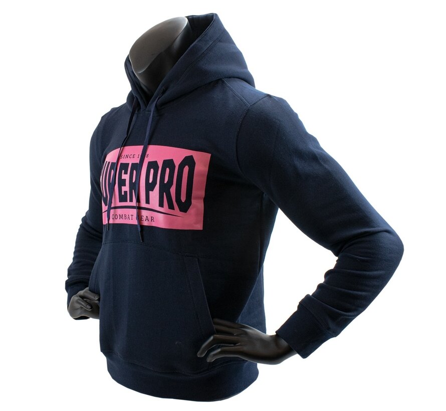 Super Pro Combat Gear Hoodie S.P., Blauw,Roze
