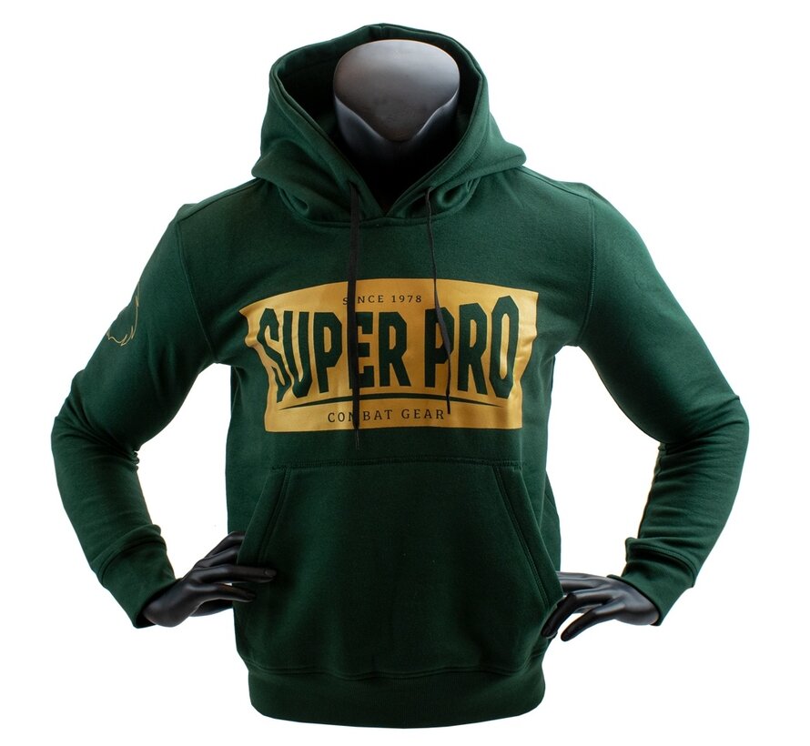 Super Pro Combat Gear Hoodie S.P., Goud,Groen
