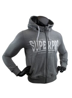 Super Pro Combat Gear Super Pro Combat Gear Hoody Met Rits S.P., Grijs,Wit