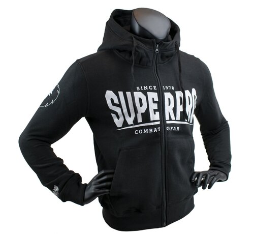 Super Pro Combat Gear Super Pro Combat Gear Hoody Met Rits S.P., Zwart,Wit