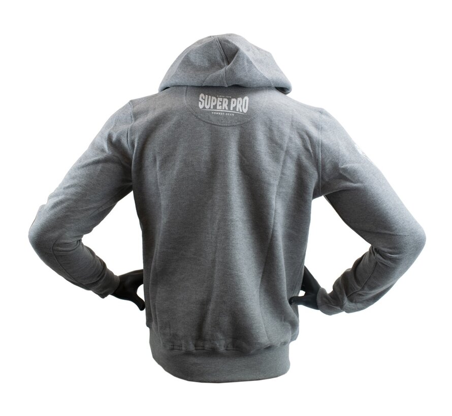 Super Pro Combat Gear Hoody S.P., Grijs,Wit