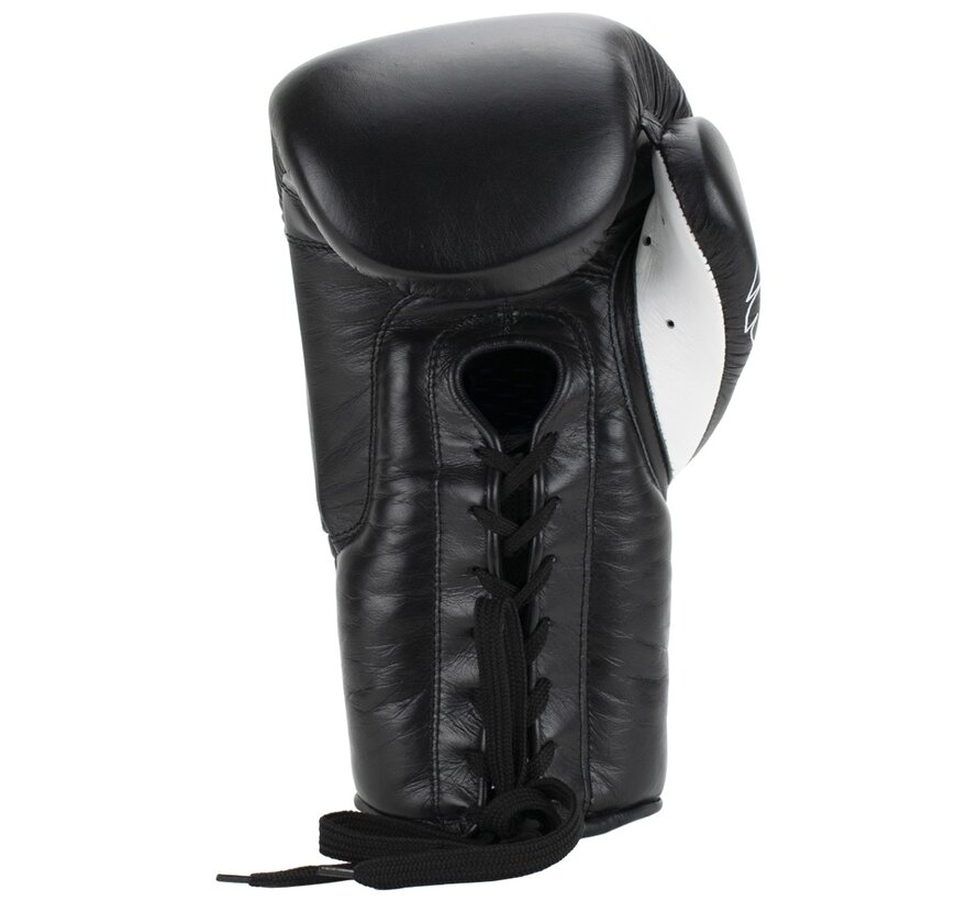 Super Pro Combat Gear Knock Out Bokshandschoenen Veter, Zwart,Wit