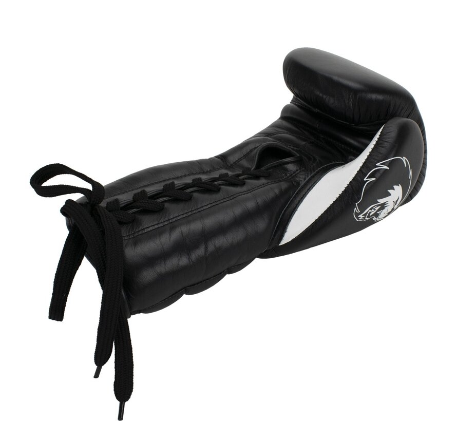 Super Pro Combat Gear Knock Out Bokshandschoenen Veter, Zwart,Wit