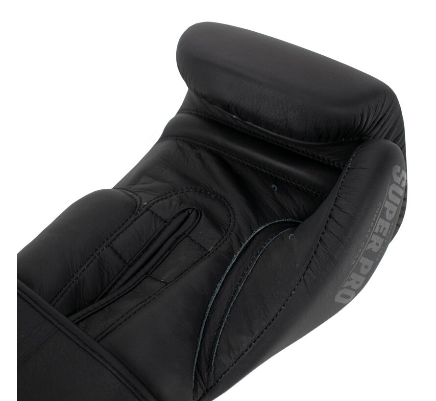 Super Pro Combat Gear Legend Lederen (kick)bokshandschoenen, Grijs