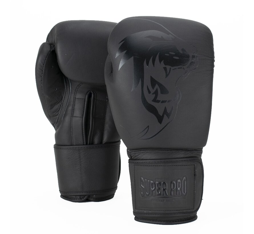 Super Pro Combat Gear Legend Lederen (kick)bokshandschoenen, Grijs