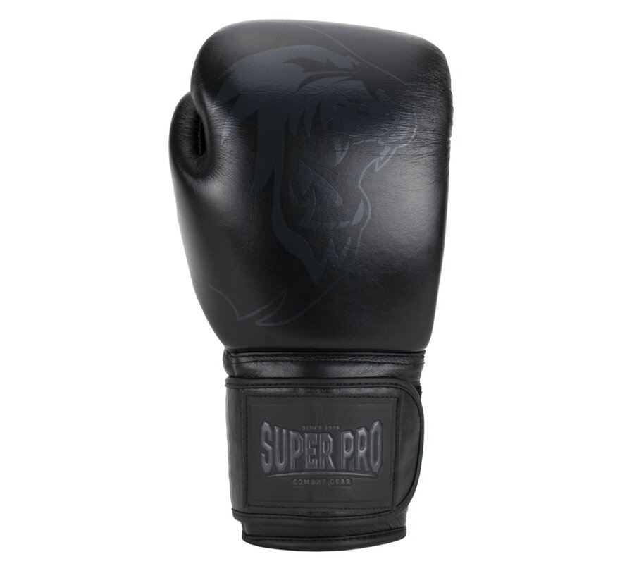 Super Pro Combat Gear Legend Lederen (kick)bokshandschoenen, Zwart