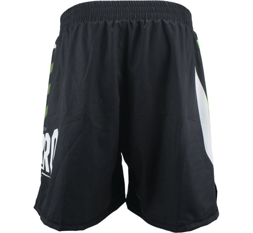 Super Pro Combat Gear Mma Short No, Zwart,Groen,Zilver