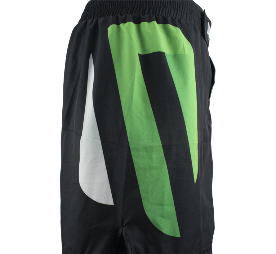 Super Pro Combat Gear Mma Short No, Zwart,Groen,Zilver