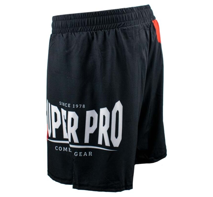 Super Pro Combat Gear Mma Short, Rood,Grijs,Zwart