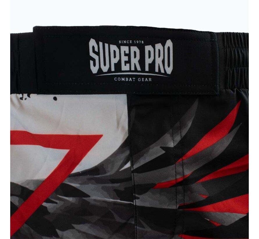 Super Pro Combat Gear Mma Short, Rood,Zwart,Wit