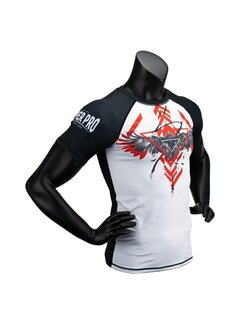Super Pro Combat Gear Super Pro Combat Gear Rashguard Shortsleeve, Rood,Zwart,Wit