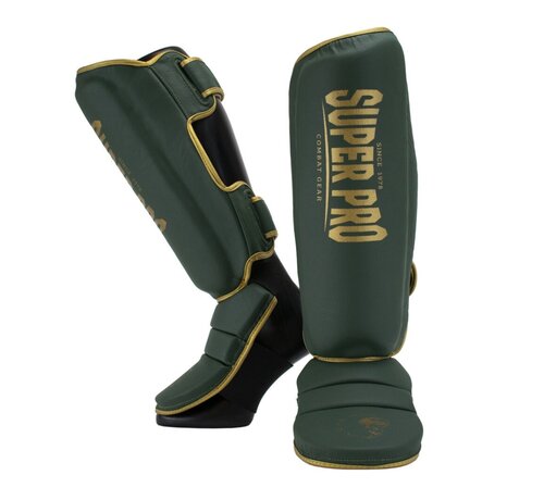 Super Pro Combat Gear Super Pro Combat Gear Scheenbeschermer Protector Se XS, goud - groen