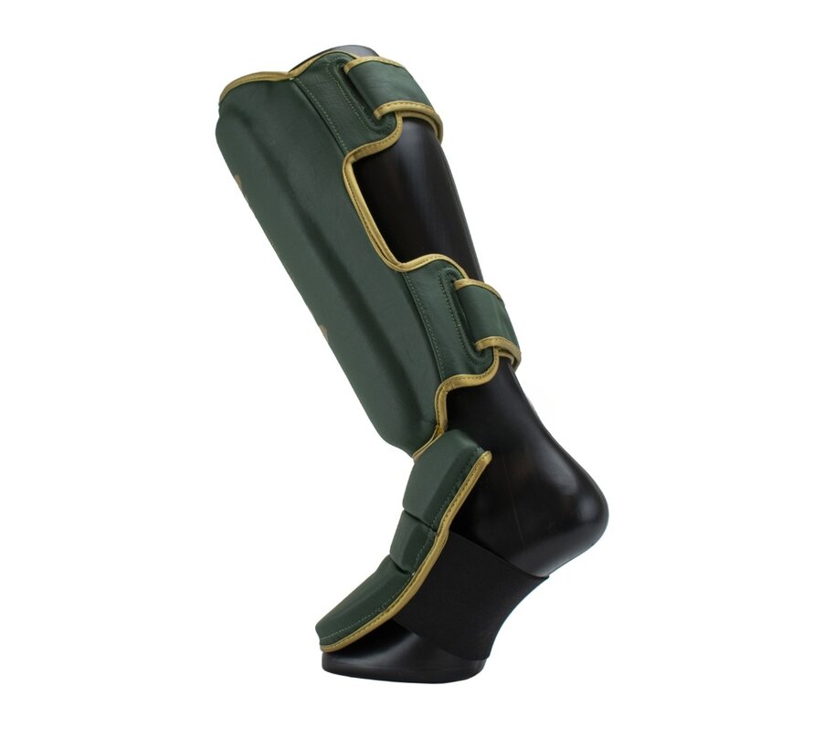 Super Pro Combat Gear Scheenbeschermer Protector Se XS, goud - groen