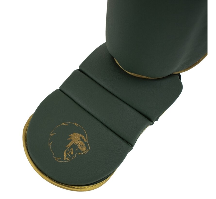 Super Pro Combat Gear Scheenbeschermer Protector Se XS, goud - groen