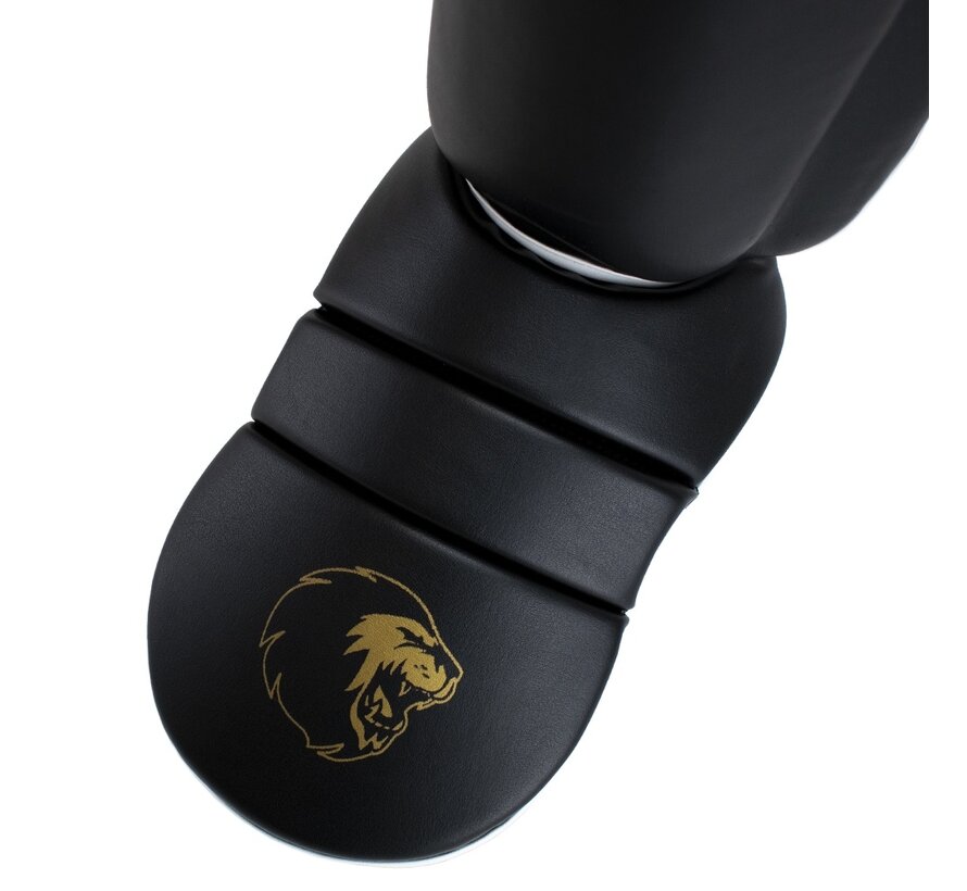 Super Pro Combat Gear Scheenbeschermer Protector, Goud,Zwart,Wit