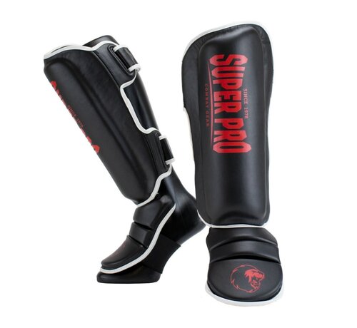 Super Pro Combat Gear Super Pro Combat Gear Scheenbeschermer Protector, Rood,Zwart,Wit