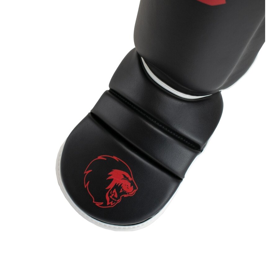 Super Pro Combat Gear Scheenbeschermer Protector, Rood,Zwart,Wit