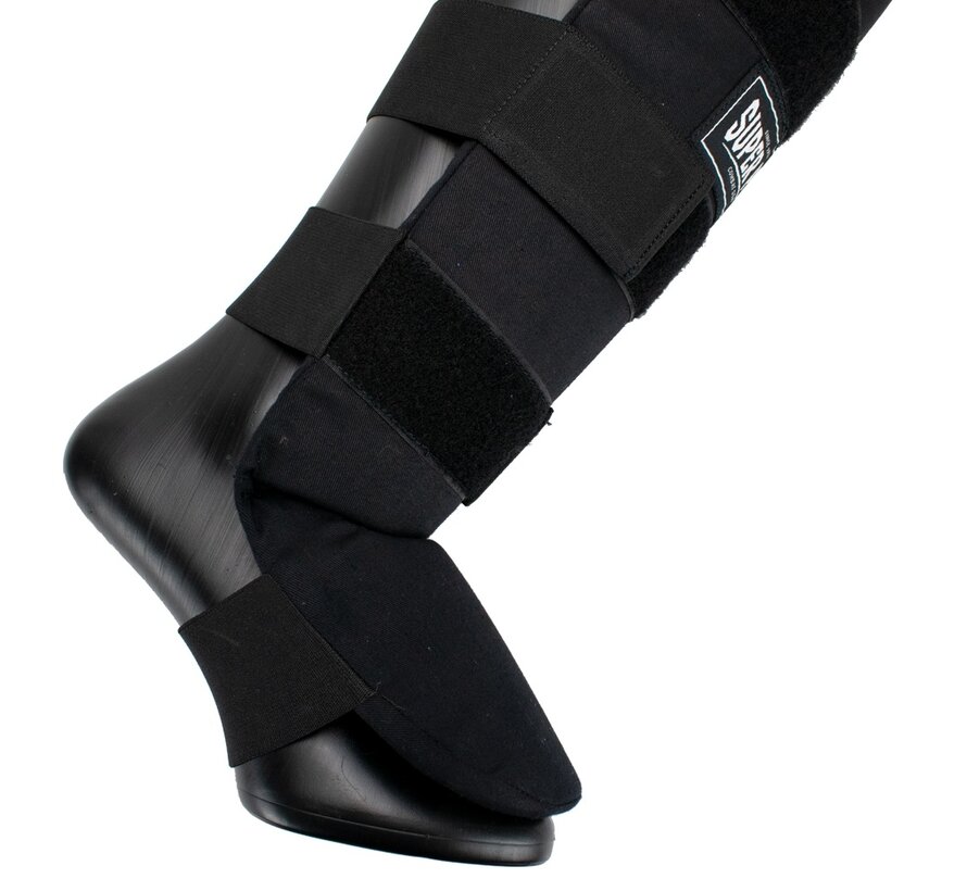 Super Pro Combat Gear Scheenbeschermer, Zwart,Wit