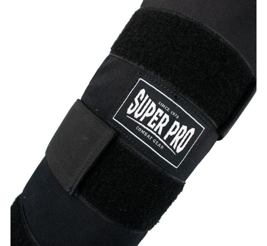 Super Pro Combat Gear Scheenbeschermer, Zwart,Wit