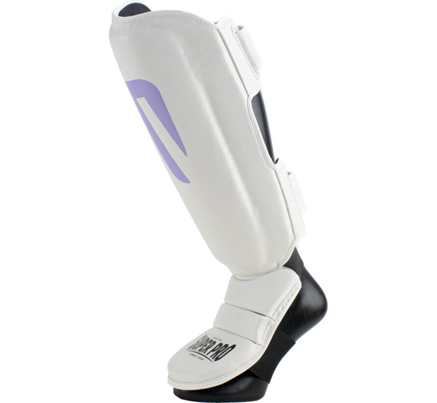 Super Pro Combat Gear Scheenbeschermers No, Wit,Paars,Zilver