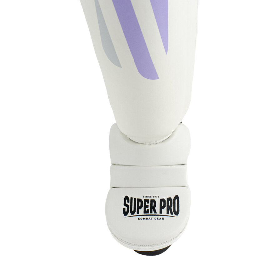 Super Pro Combat Gear Scheenbeschermers No, Wit,Paars,Zilver