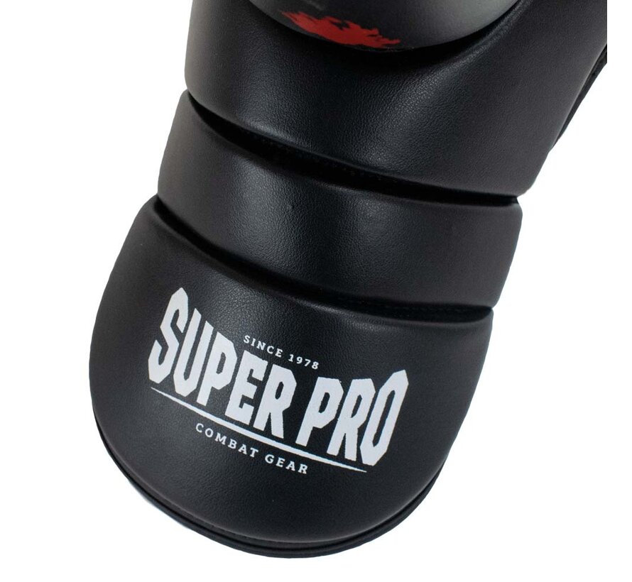 Super Pro Combat Gear Scheenbeschermers, Rood,Zwart