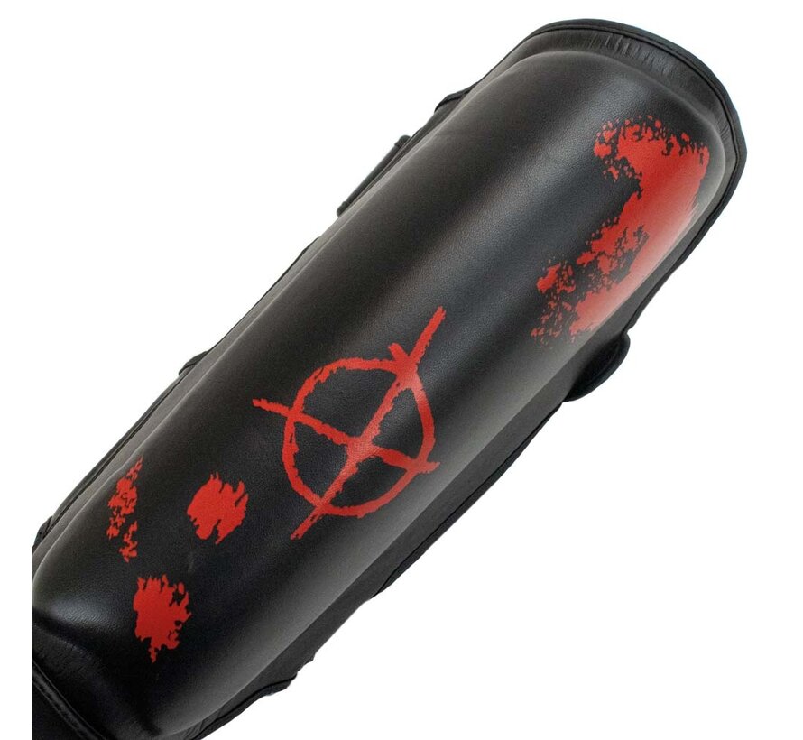 Super Pro Combat Gear Scheenbeschermers, Rood,Zwart