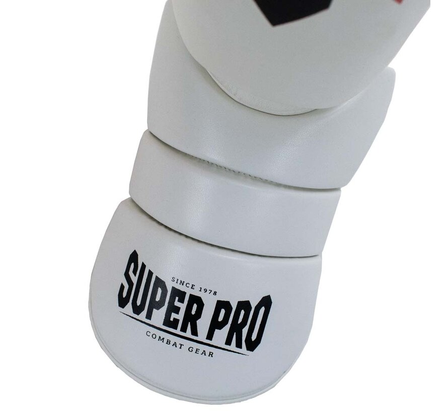 Super Pro Combat Gear Scheenbeschermers, Zwart,Wit