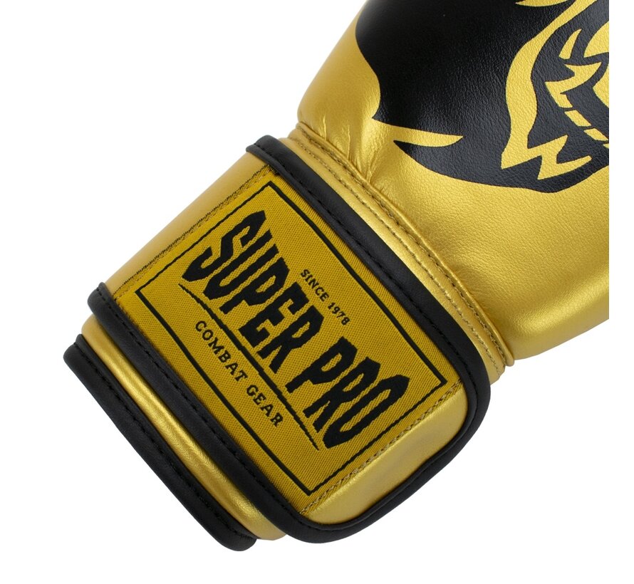 Super Pro Combat Gear Talent (kick)bokshandschoenen, Goud,Zwart