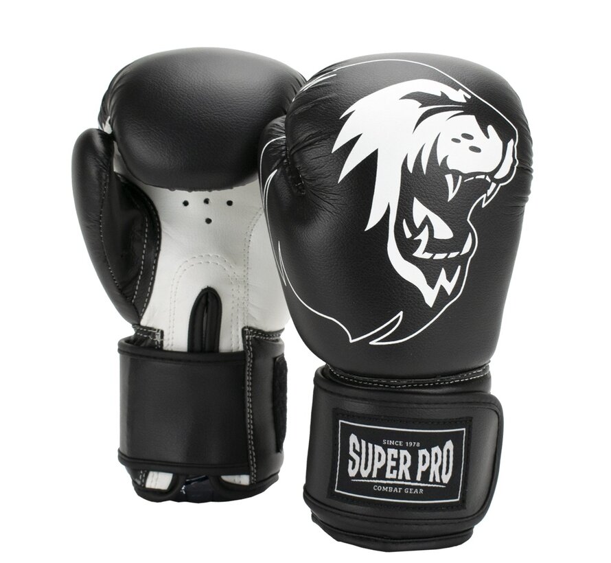 Super Pro Combat Gear Talent (kick)bokshandschoenen, Zwart,Wit