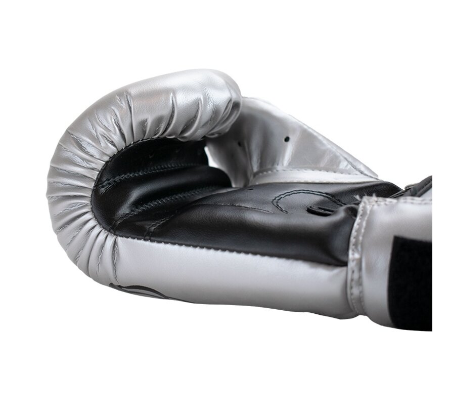 Super Pro Combat Gear Talent (kick)bokshandschoenen, Zwart,Zilver