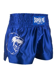Super Pro Combat Gear Super Pro Combat Gear Thai En Kickboksshort, Blauw,Wit