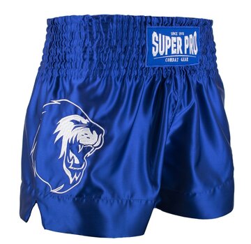 Super Pro Combat Gear Super Pro Combat Gear Thai En Kickboksshort, Blauw,Wit
