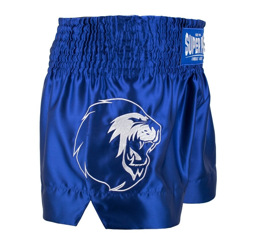 Super Pro Combat Gear Thai En Kickboksshort, Blauw,Wit