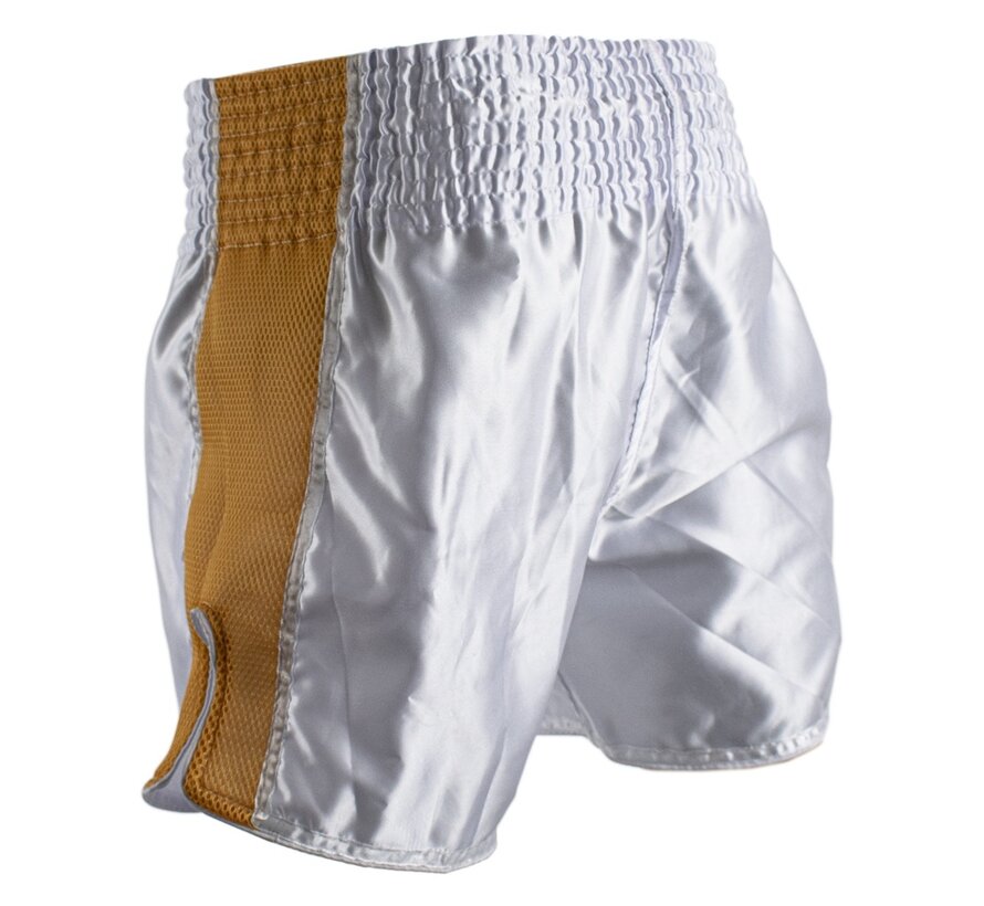 Super Pro Combat Gear Thai En Kickboksshort, Goud,Wit