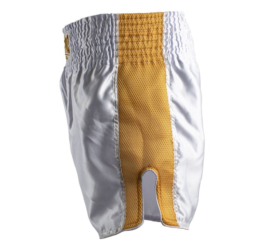Super Pro Combat Gear Thai En Kickboksshort, Goud,Wit