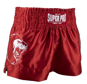 Super Pro Combat Gear Super Pro Combat Gear Thai En Kickboksshort, Rood,Wit