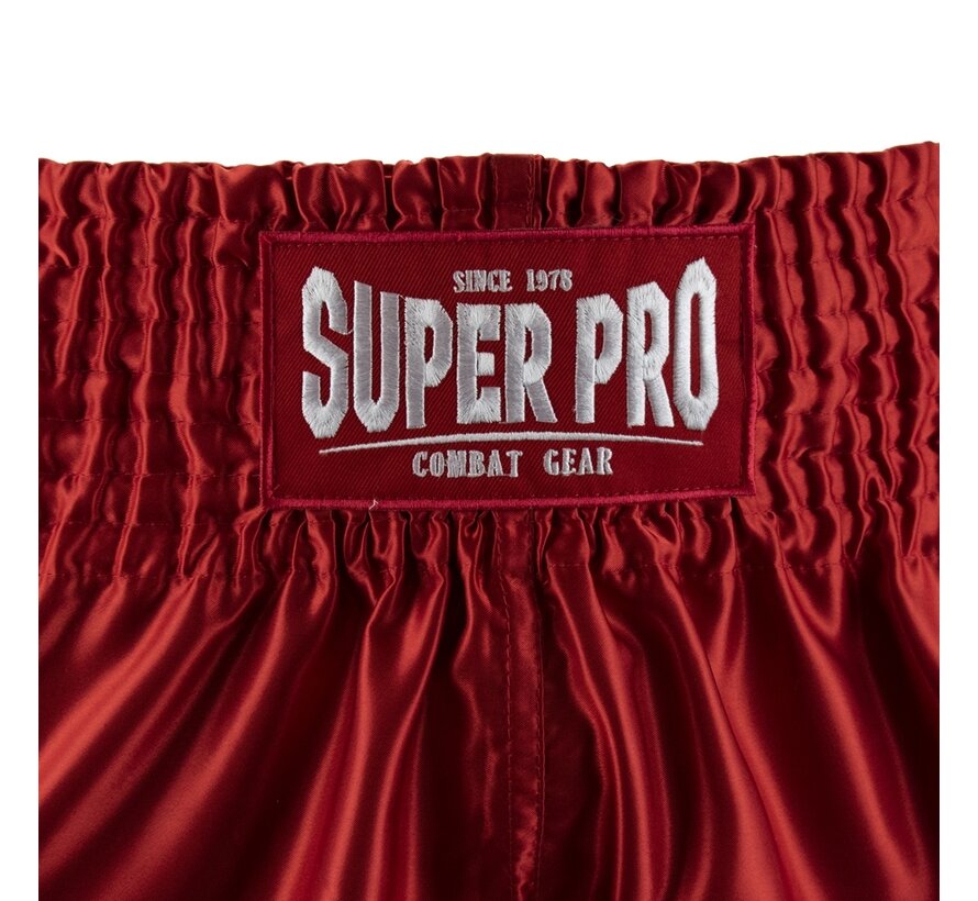 Super Pro Combat Gear Thai En Kickboksshort, Rood,Wit