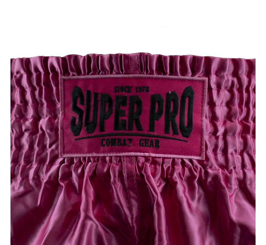 Super Pro Combat Gear Thai En Kickboksshort, Roze,Zwart