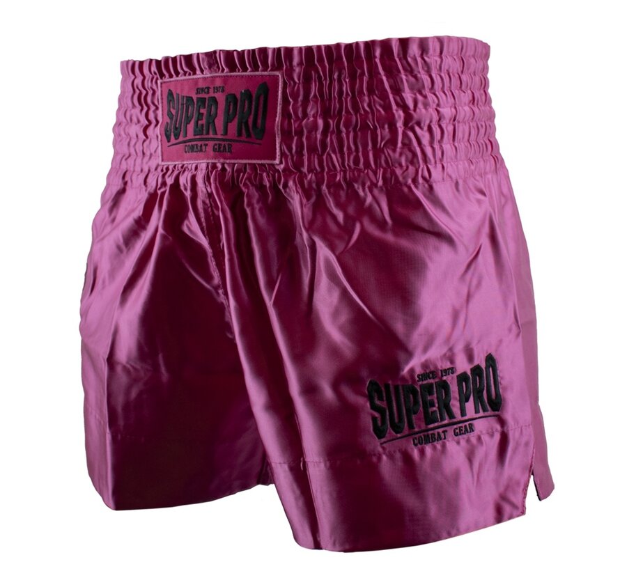 Super Pro Combat Gear Thai En Kickboksshort, Roze,Zwart