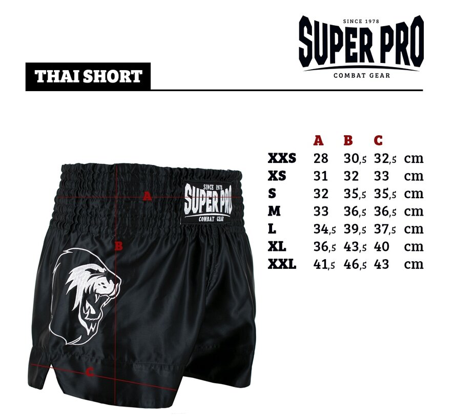 Super Pro Combat Gear Thai En Kickboksshort, Roze,Zwart