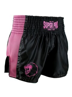 Super Pro Combat Gear Super Pro Combat Gear Thai En Kickboksshort, Roze,Zwart