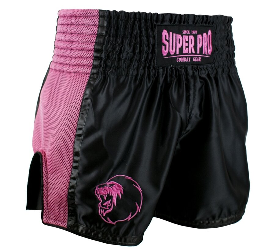 Super Pro Combat Gear Thai En Kickboksshort, Roze,Zwart