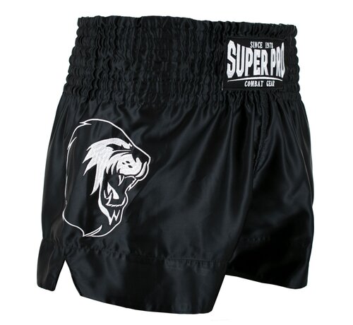Super Pro Combat Gear Super Pro Combat Gear Thai En Kickboksshort, Zwart,Wit