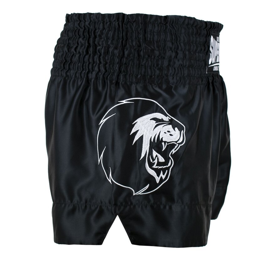 Super Pro Combat Gear Thai En Kickboksshort, Zwart,Wit